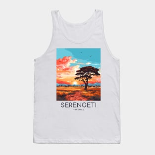 A Pop Art Travel Print of the Serengeti National Park - Tanzania Tank Top